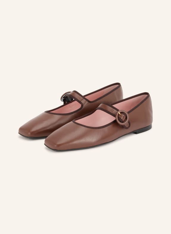 Pretty Ballerinas Ballerines façon Mary Janes CAMILLE MARRON FONCÉ