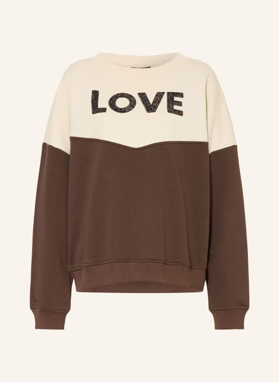 miss goodlife Tröja med paljetter BEIGE / MÖRKBRUN