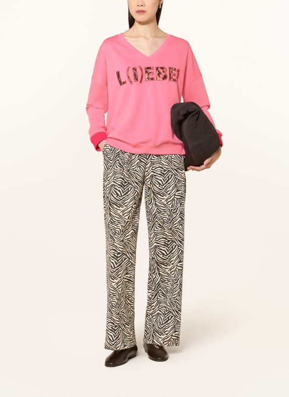 miss goodlife Sweatshirt met pailletten ROZE / BEIGE / ZWART