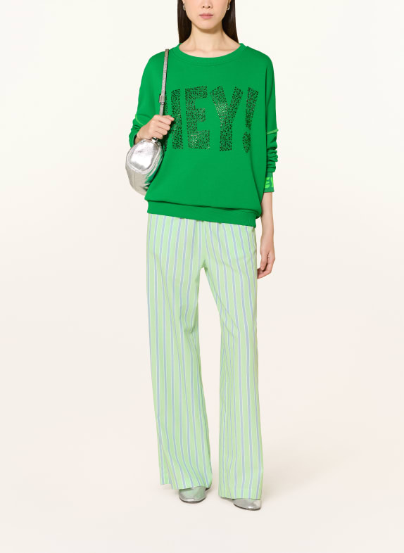 miss goodlife Oversized-Sweatshirt met sierstenen GROEN
