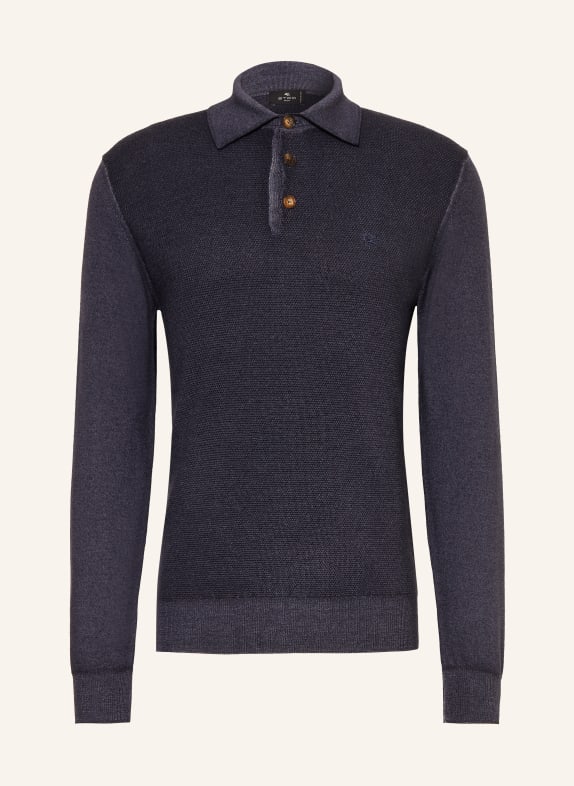 ETRO Strick-Poloshirt DUNKELBLAU