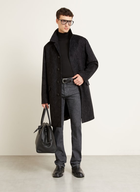 ETRO Wollen mantel DONKERGRIJS / LICHTGRIJS