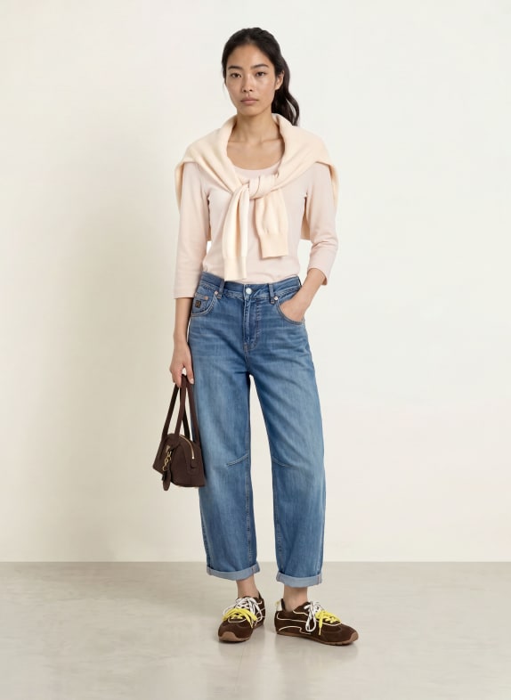 efixelle T-shirt med 3/4-ærmer BEIGE
