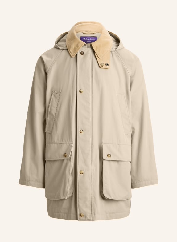 RALPH LAUREN PURPLE LABEL Parka mit abnehmbarer Kapuze BEIGE