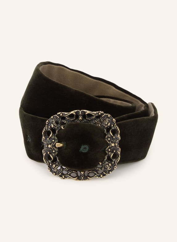 Gottseidank GUSTI Velvet Belt DARK GREEN / GOLD