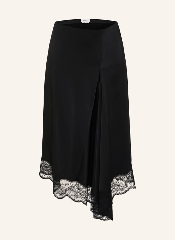 McQUEEN Fustă cu dantelă NEGRU