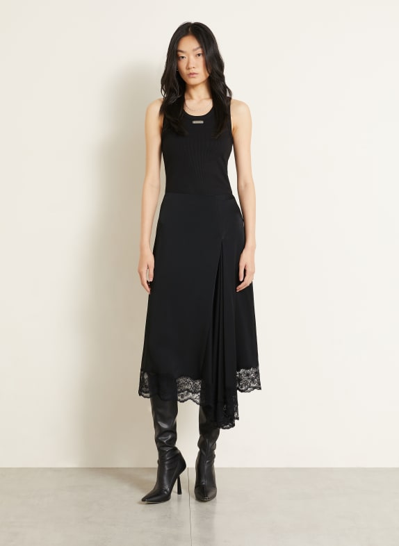 McQUEEN Rok met kant ZWART