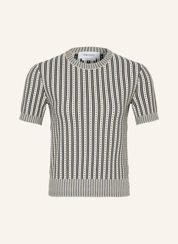 McQUEEN Knit shirt WHITE / DARK BLUE