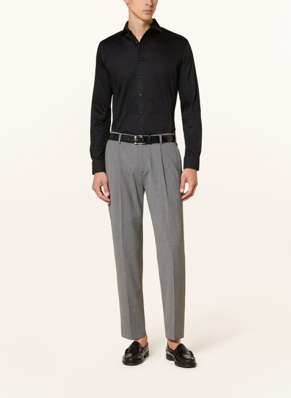 DESOTO Overhemd, slim fit ZWART
