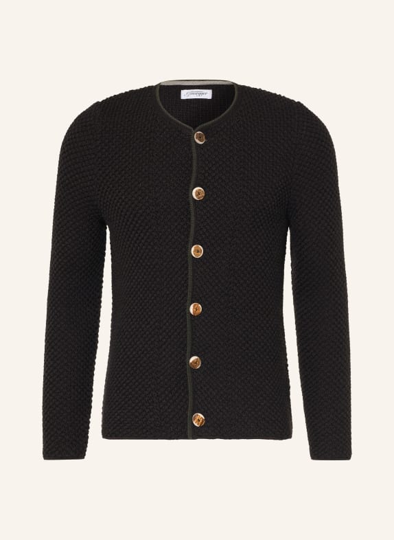 Grasegger Veste Janker en maille en laine mérinos MARRON