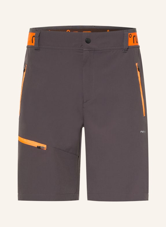me°ru' Trekking shorts LAKE LOUISE MØRKEGRÅ / NEONORANGE