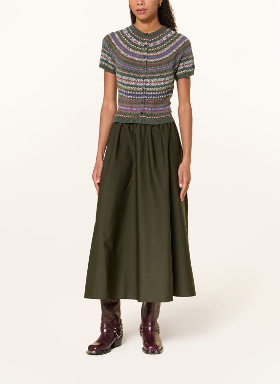 POLO RALPH LAUREN Dress made from a mix of materials OLIVE / PURPLE / ORANGE