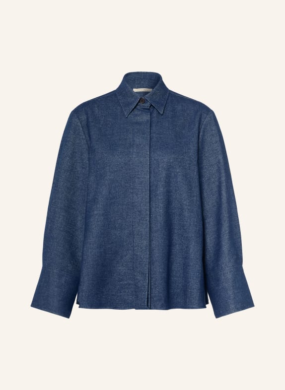 lilienfels Hemdbluse in Jeansoptik aus Flanell DUNKELBLAU
