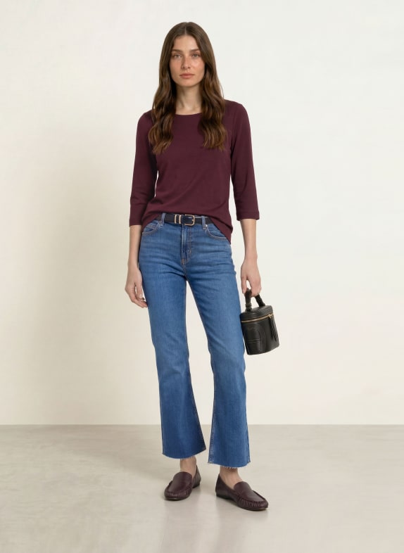 lilienfels Shirt met 3/4-mouwen DONKERROOD