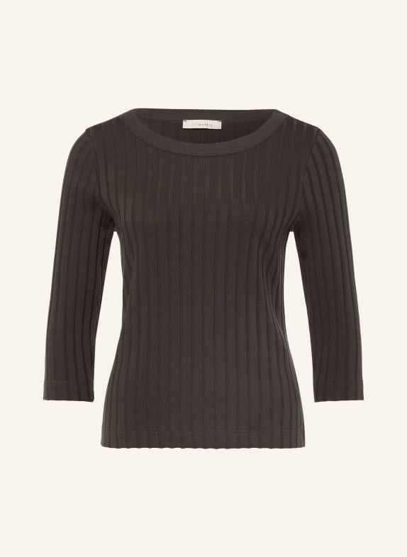 lilienfels Shirt mit 3/4-Arm DUNKELBRAUN