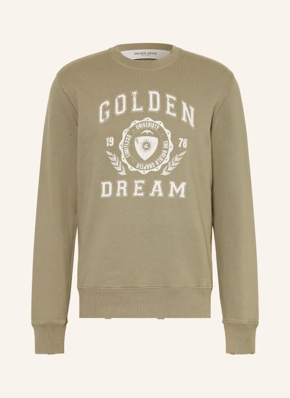 GOLDEN GOOSE ARCHIBALD Sweatshirt KHAKI / CREAM