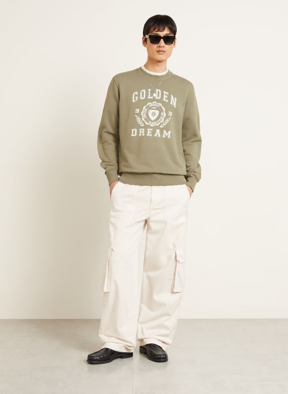 GOLDEN GOOSE Sweatshirt ARCHIBALD KAKI / CRÈME