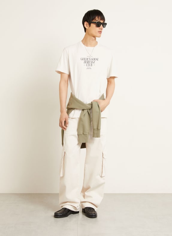 GOLDEN GOOSE T-shirt JOURNEY CREME / SORT