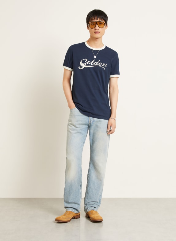 GOLDEN GOOSE T-Shirt DUNKELBLAU / CREME
