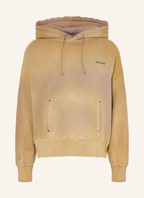 GOLDEN GOOSE Sweat à capuche JOURNEY avec rivets BEIGE