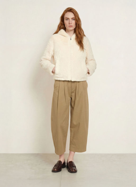 darling harbour Plush Jacket OFFWHITE