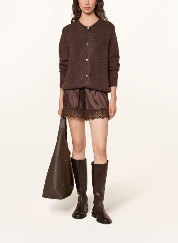 miss goodlife Vest met alpaca MARRON FONCÉ