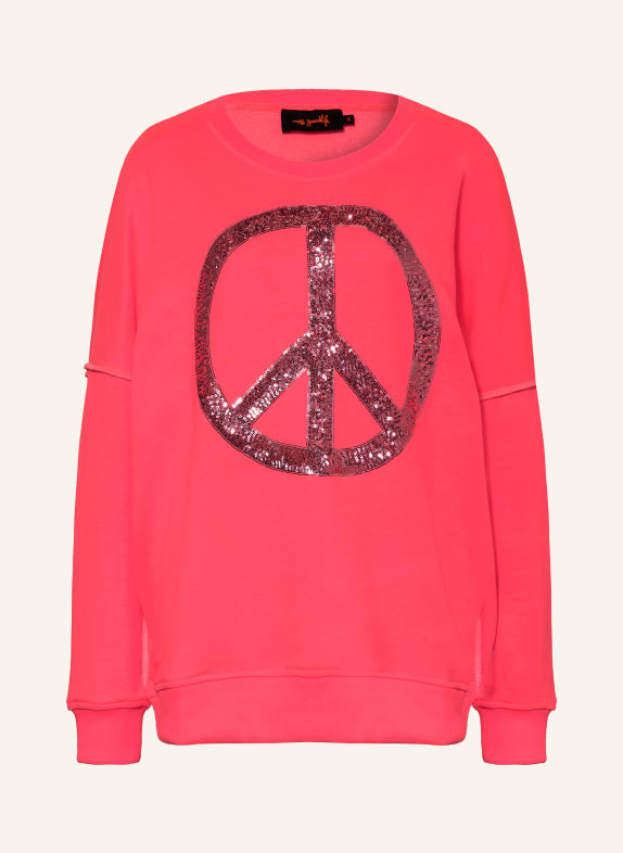 miss goodlife Oversized-Sweatshirt mit Pailletten NEONPINK