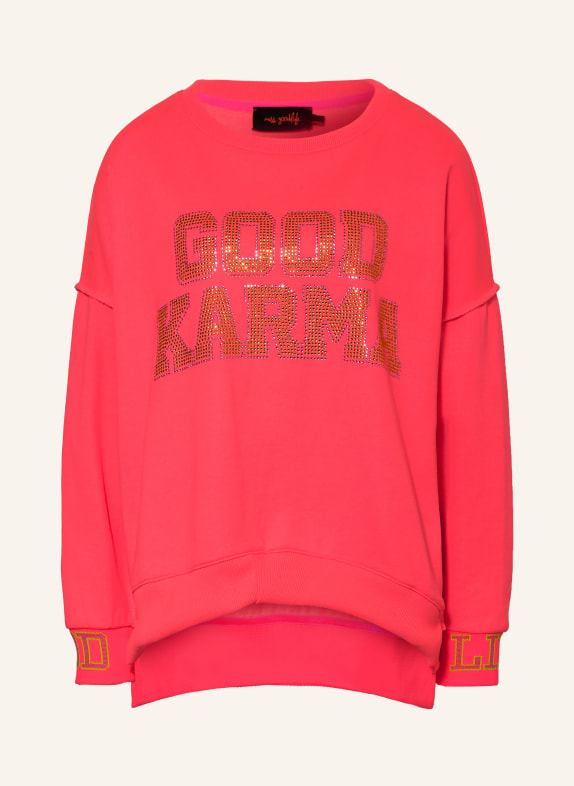 miss goodlife Oversized-Sweatshirt mit Schmucksteinen NEONPINK / LILA / NEONGRÜN