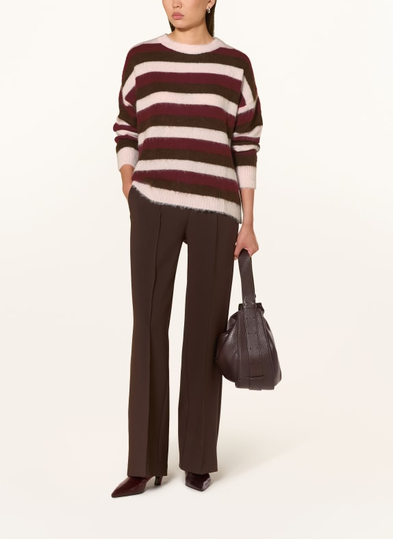 miss goodlife Trui van alpaca DONKERROOD / ROSE CLAIR