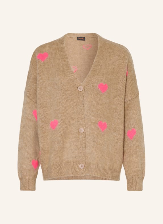 miss goodlife Cardigan with alpaca CAMEL / PINK