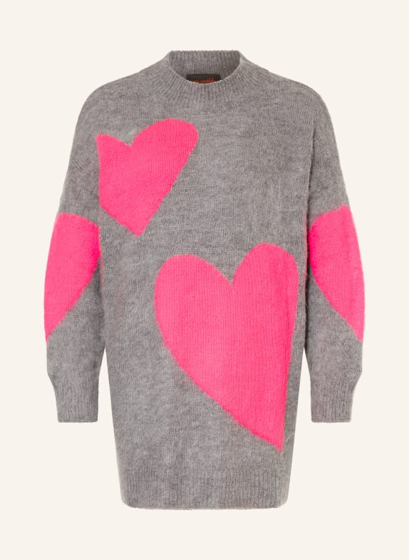 miss goodlife Alpaca Sweater GRAY / PINK