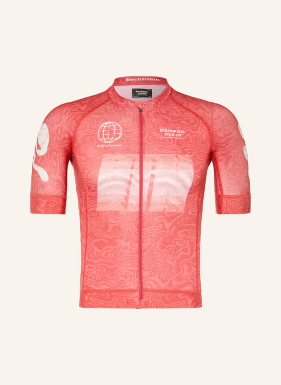 PAS NORMAL STUDIOS MECHANISM LOGO Cycling jersey RED / WHITE