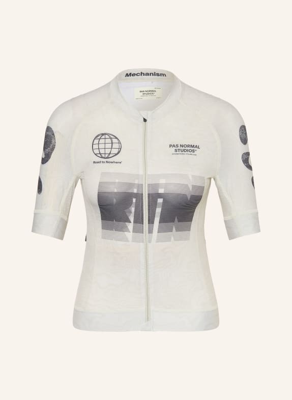 PAS NORMAL STUDIOS MECHANISM LOGO Cycling jersey ECRU / DARK GRAY