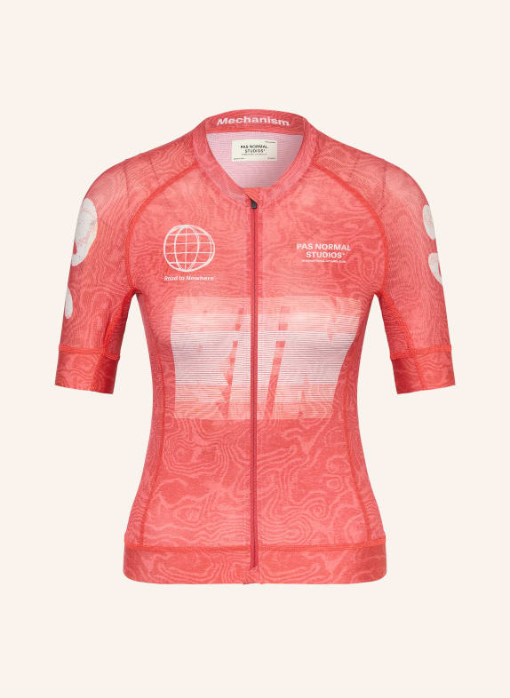 PAS NORMAL STUDIOS MECHANISM LOGO Cycling jersey RED / WHITE