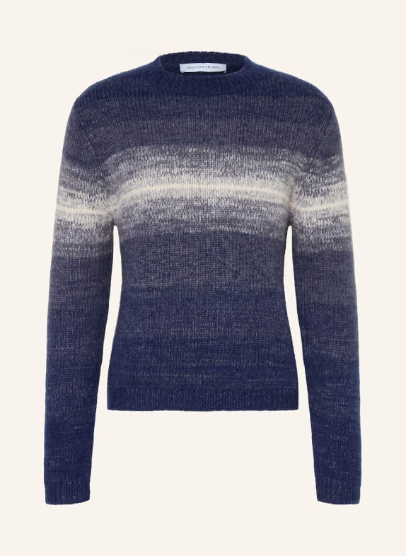 IRIS von ARNIM Pull FELTON en cachemire BLEU FONCÉ / GRIS CLAIR / GRIS