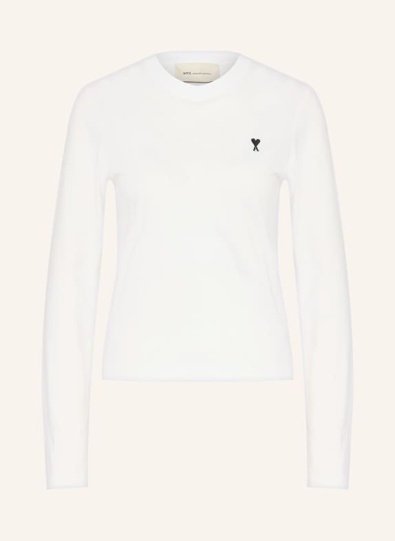 AMI PARIS Longsleeve WIT / ZWART