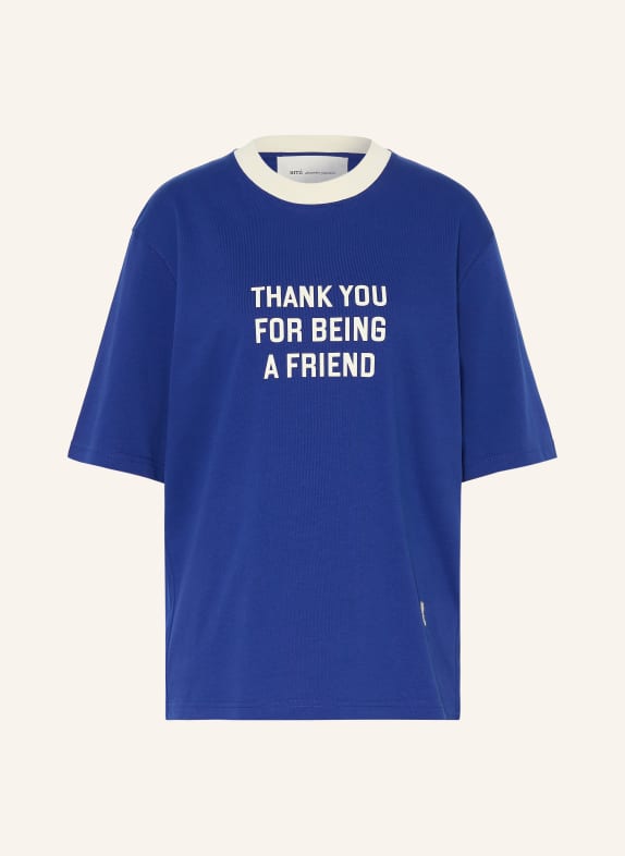 AMI PARIS T-shirt BLAUW / WIT