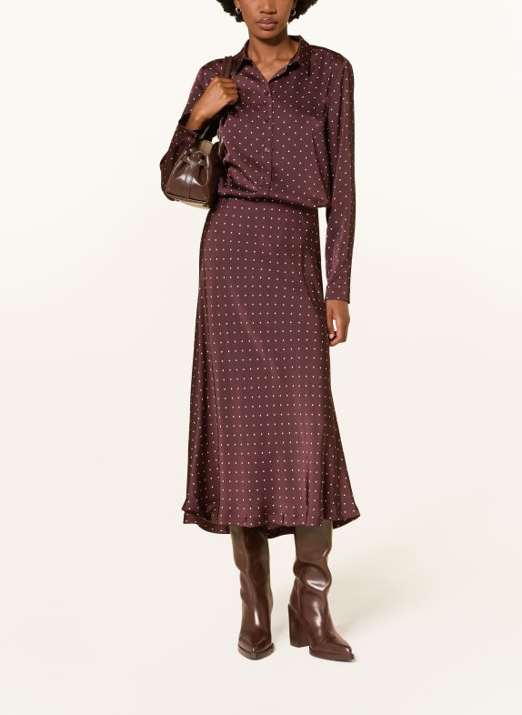 MRS & HUGS Satijnen rok BRUIN / ROZE