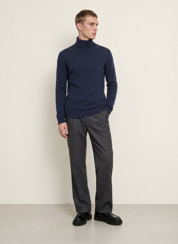 roberto collina Coltrui met col en kasjmier DONKERBLAUW