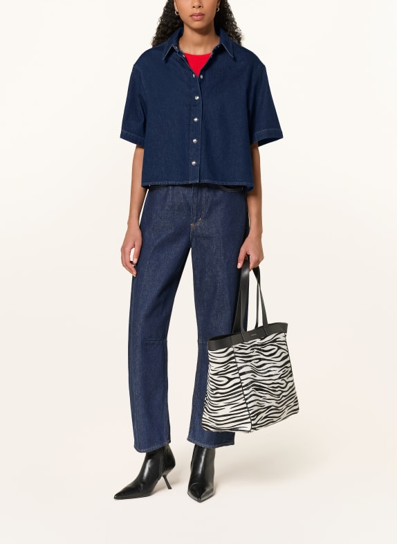ANINE BING Denimblouse LINCOLN DONKERBLAUW
