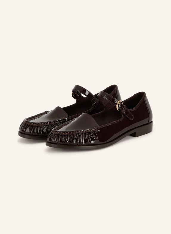 jeffrey campbell Mary-Jane ballerina's LILLITH MARRON FONCÉ