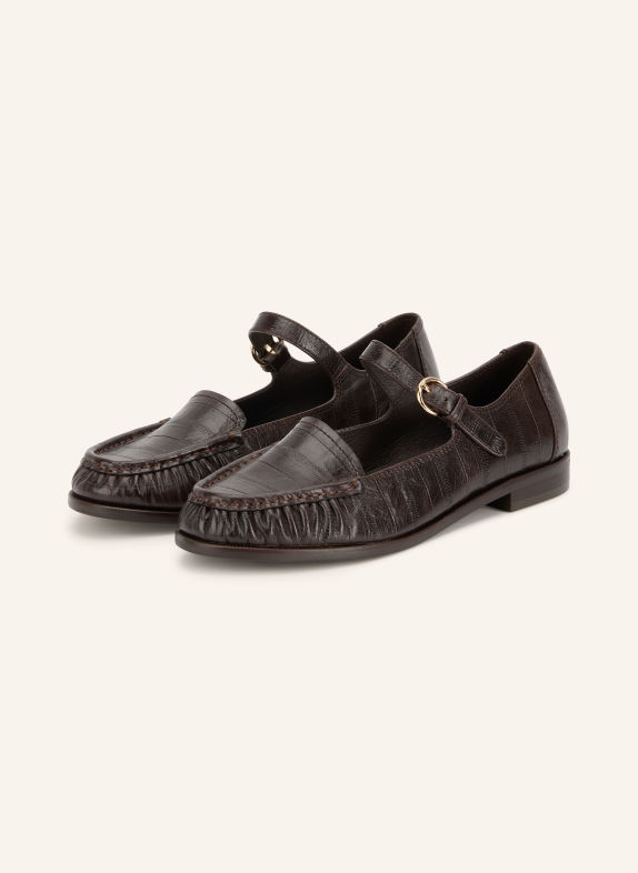 jeffrey campbell Mary-Jane ballerina's LILLITH MARRON FONCÉ