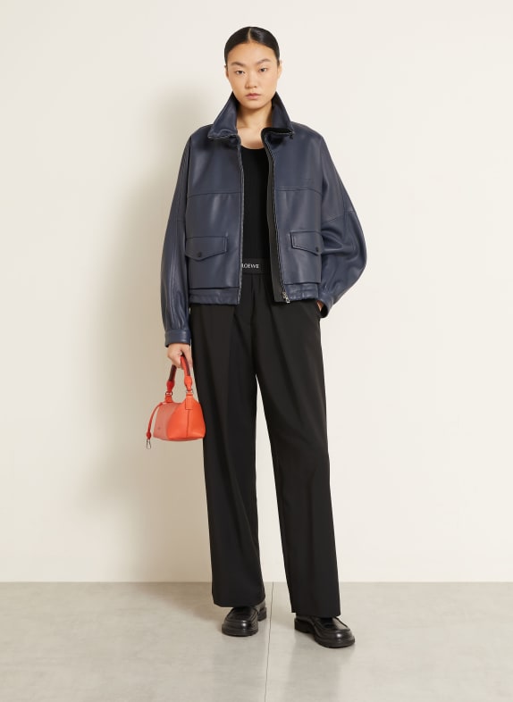 LOEWE Leren jas DONKERBLAUW