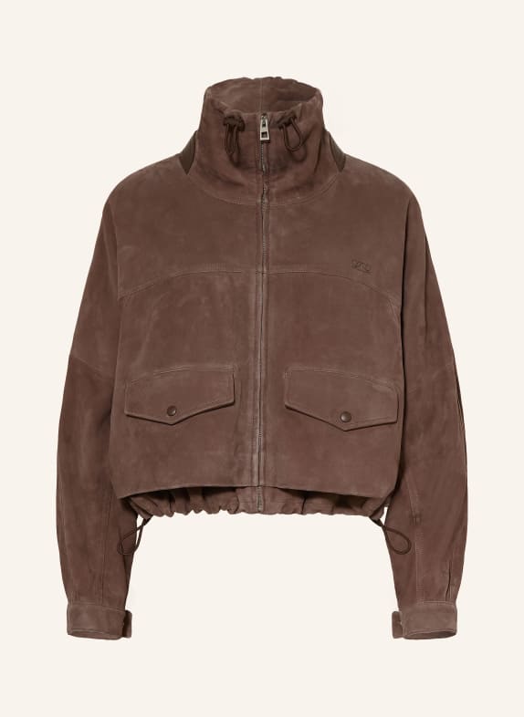 LOEWE Veste en cuir MARRON FONCÉ