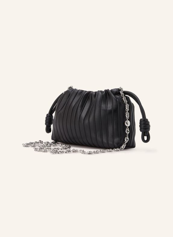 LOEWE Buideltas FLAMENCO PURSE PLEATED MINI ZWART / ZILVER