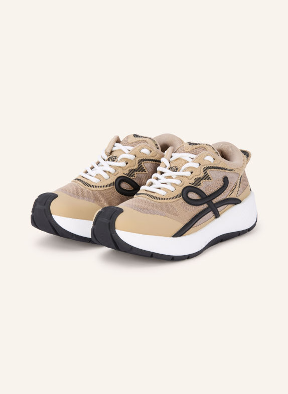 LOEWE Sneakersy POGO BÉŽOVÁ / BÍLÁ / ČERNÁ