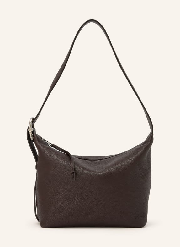 LOEWE MEDIUM Shoulder bag DARK BROWN / SILVER