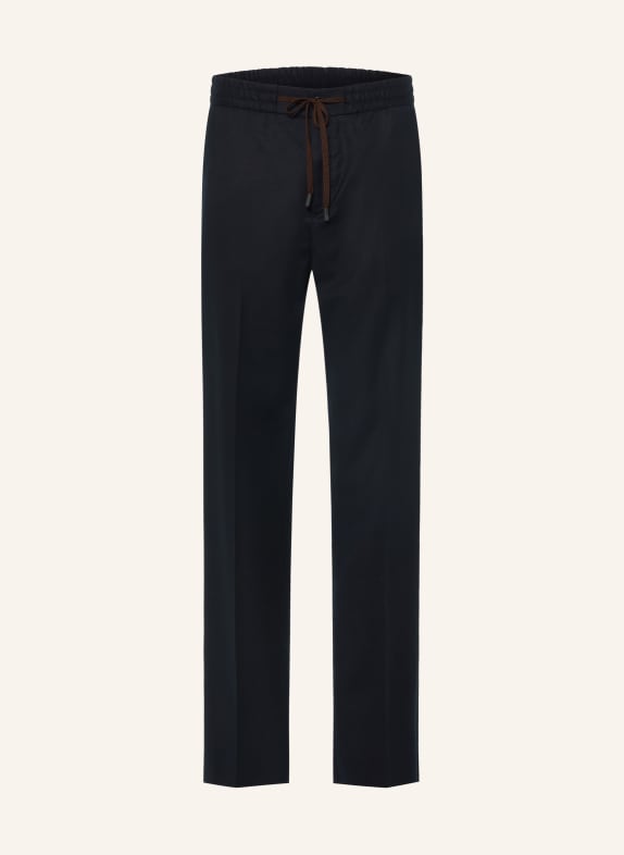MAURIZIO  BALDASSARI Slim-fit jogging-style trousers with merino wool DARK BLUE