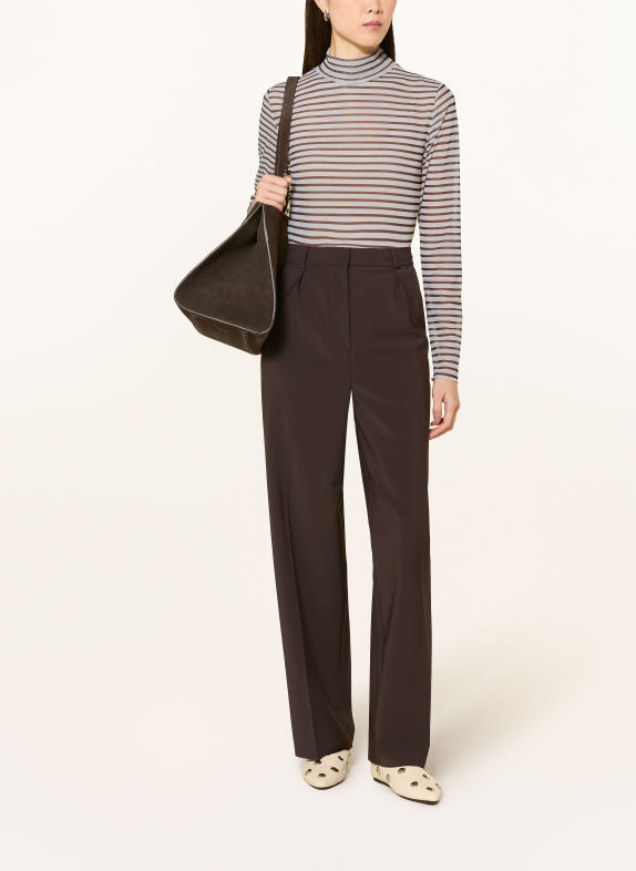 darling harbour Longsleeve met lange mouwen van mesh darkbrown /offwhite