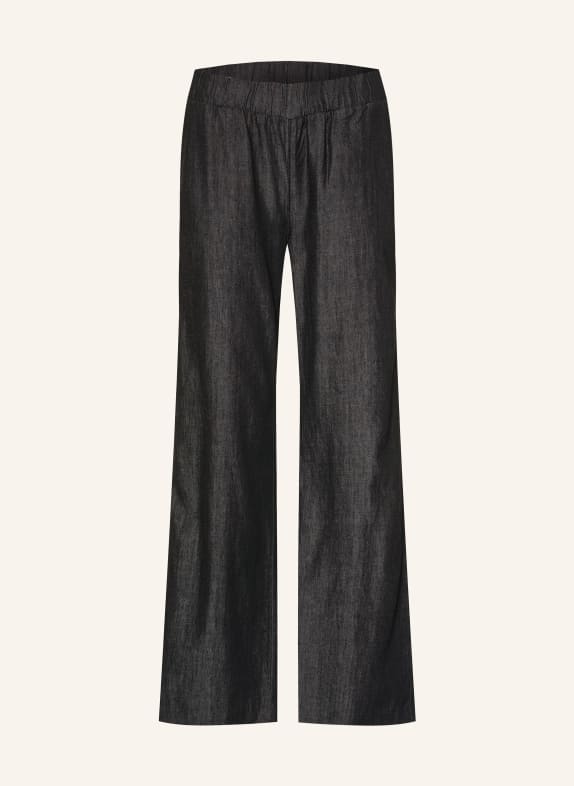 monari Jeans med vid ben 829 dark grey